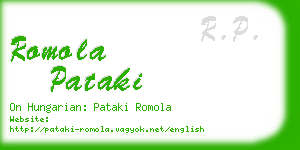 romola pataki business card